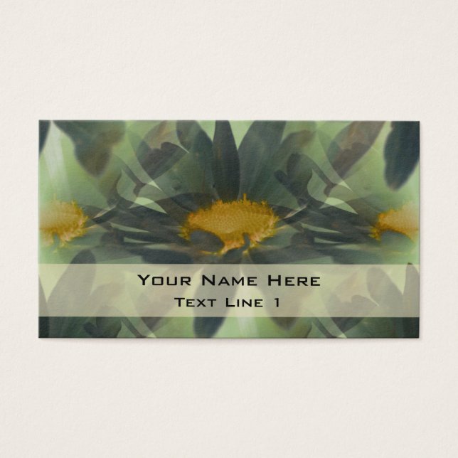 Cartes De Visite Black Daisies Floral Art (Devant)