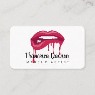 Cartes de visite Black & Red Make Up Artips