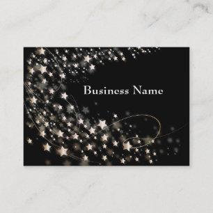 Cartes de visite Black with White/Gold Stars