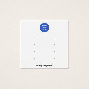 Cartes De Visite Blanc Ajouter un logo Plusieurs 8 trous d'oreille 