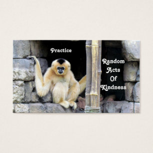 Cartes De Visite Blanc Cheeked Gibbon Random Actes de gentillesse C