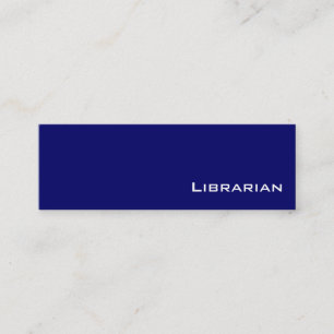 Cartes de visite blancs de bibliothécaire de