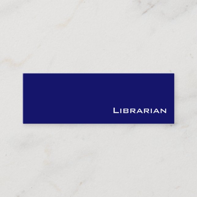 Cartes de visite blancs de bibliothécaire de (Devant)