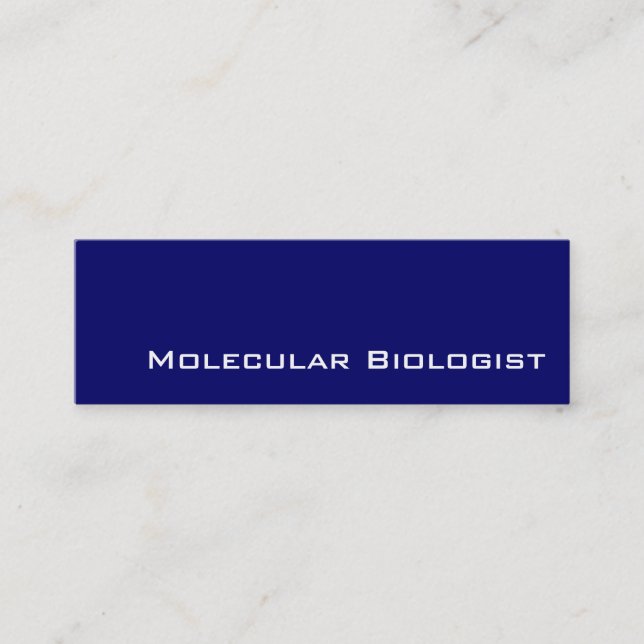 Cartes de visite blancs de biologiste moléculaire (Devant)