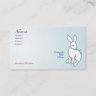 Cartes de visite blancs de lapin