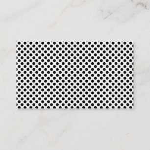 Cartes de visite blancs et noirs en pois.