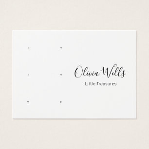 Cartes De Visite Blancs trois paires de trous d'oreille