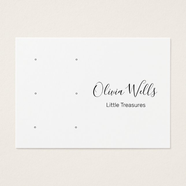 Cartes De Visite Blancs trois paires de trous d'oreille (Devant)