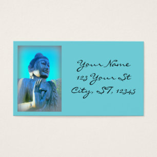 Cartes De Visite bleu bleu de Bouddha