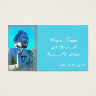 Cartes De Visite bleu bleu de Bouddha
