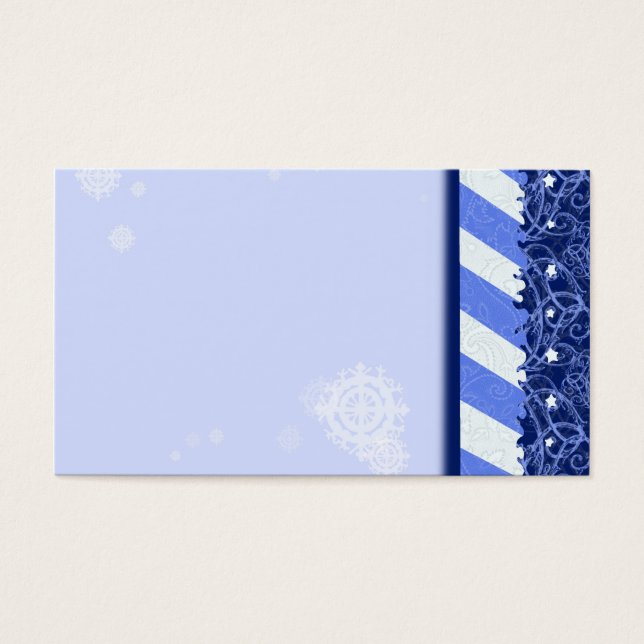 Cartes De Visite Bleu d'hiver (Devant)