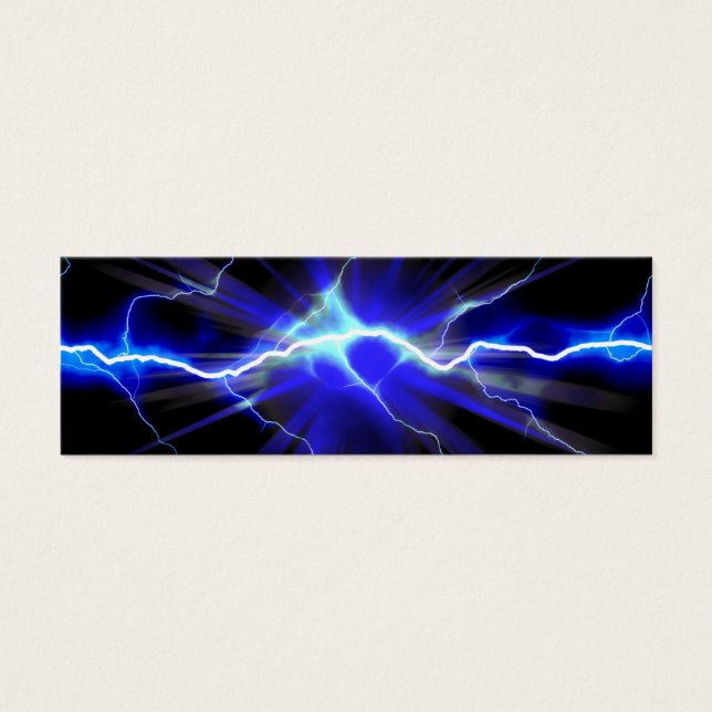 Cartes De Visite Bleu éclair ou électricité (Devant)
