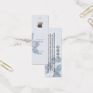 Cartes De Visite Bleu minimaliste Vêtements à voilure Bleu