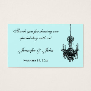 Cartes De Visite Bleu, Noir Damas Lustre Mariage Favor Balise