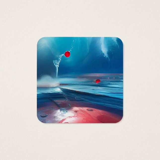 Cartes De Visite Bleu rouge (Dos)