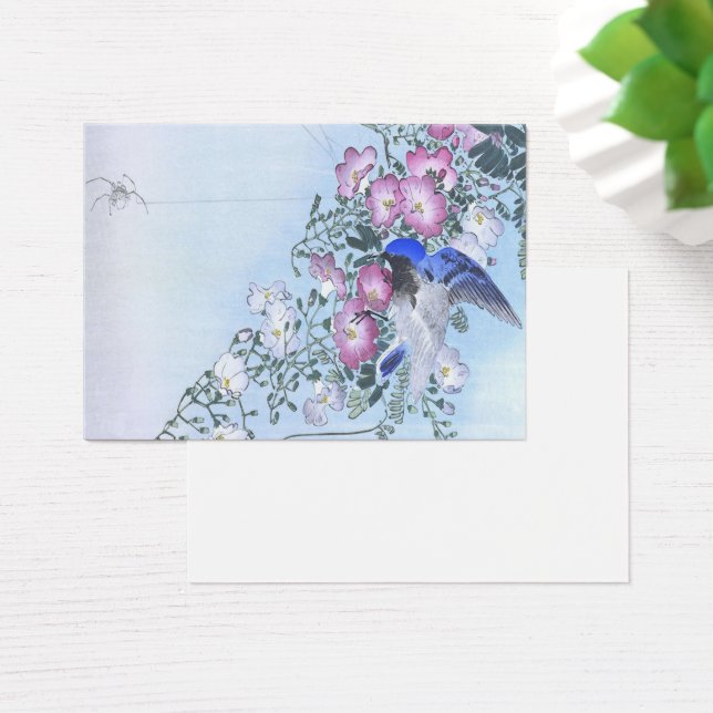 Cartes De Visite Bleu Spider Bird Imprimer | Amateurs d'araignée (Bureau)