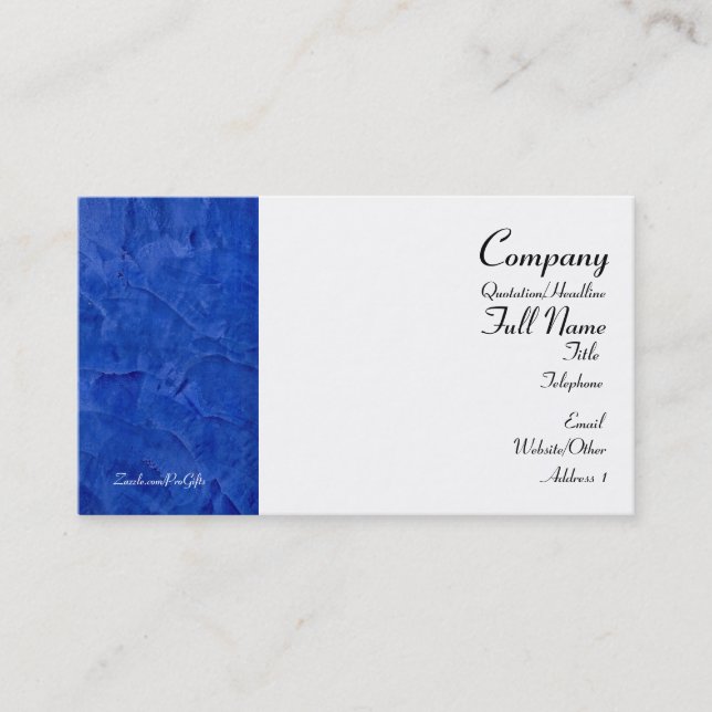Cartes de visite bleu toscan (Devant)