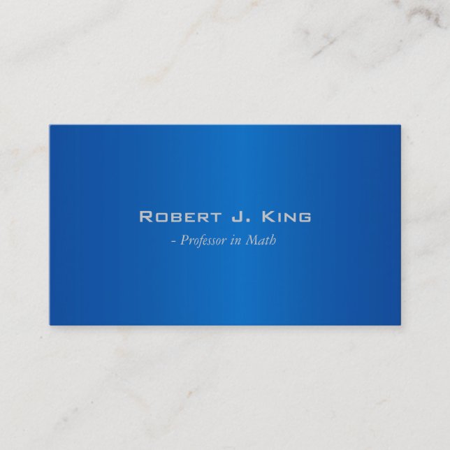 Cartes de visite bleues simples et élégantes (Devant)