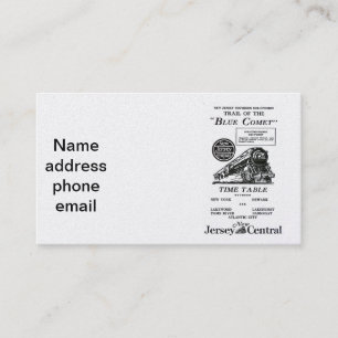 Cartes de visite bleus centraux de train de comète