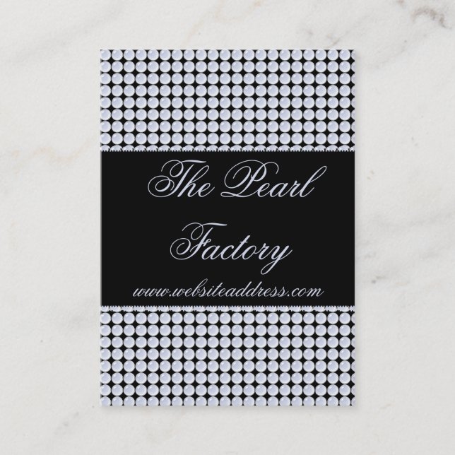 Cartes de visite bleus de bijoux de perles de (Devant)