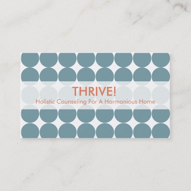 Cartes de visite bleus de point (Devant)