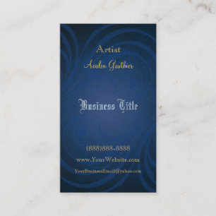 Cartes de visite bleus de remous de Fashionista