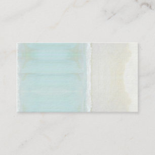 Cartes de visite bleus de yoga de l'eau psychique