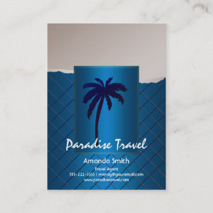 Cartes de visite Bleus Palm Tree