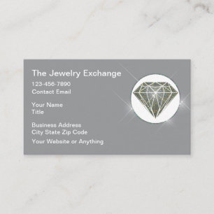 Cartes de visite Bling de magasin de bijoux Classy