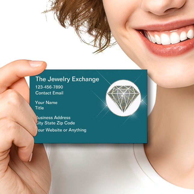 Cartes de visite Bling de magasin de bijoux Classy (Créateur téléchargé)