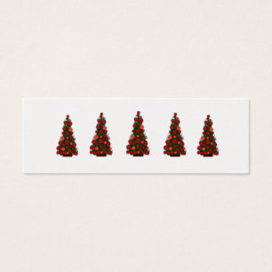 Cartes De Visite Blissfull Seasons Red Greeting Tags de Noël