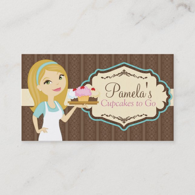 Cartes de visite blonds D11 de petit gâteau de (Devant)