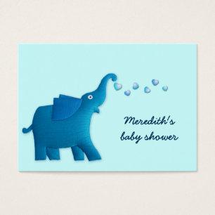 Cartes De Visite blue elephant heart