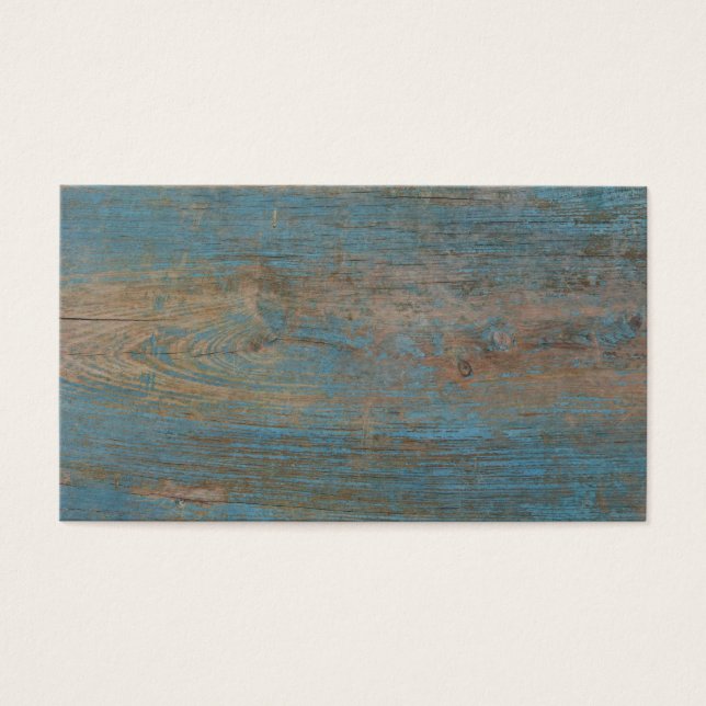 Cartes De Visite Blue Faux Beach Bois Texture (Devant)