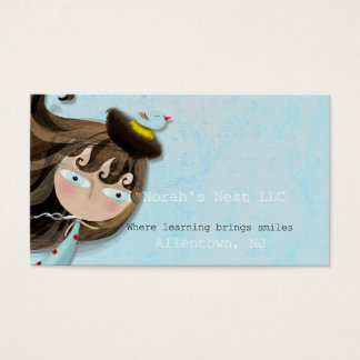 Cartes De Visite Blue Huge Eyes Doll d'oiseaux de nids de cheveux B