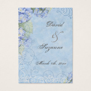 Cartes De Visite Blue Hydrangea - Wedding Favor Tags cadeaux