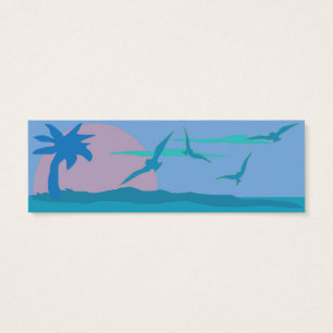 Cartes De Visite Blue Ocean Paradise Thème Site Web Boîtier
