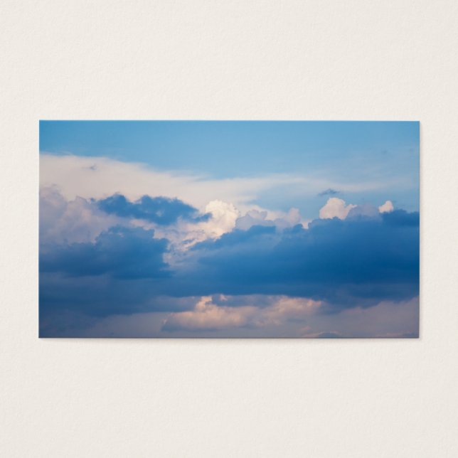 Cartes De Visite Blue Sky White Clouds Sunrise Arrière - plan Modèl (Devant)