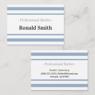 Cartes de visite, Blue Stripe Barbershop Coiffeur