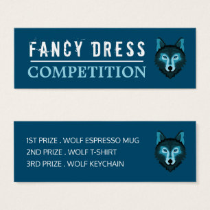 Cartes De Visite Blue Wolf, Billets Concours d'Halloween