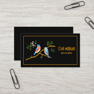 Cartes de visite Bluebirds Noires