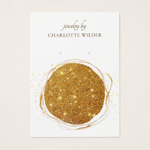 Cartes De Visite Boho Abstrait Gold Parties scintillant cercle d'or