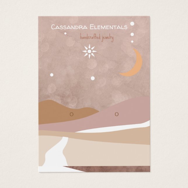 Cartes De Visite Boho Abstrait moderne (Devant)