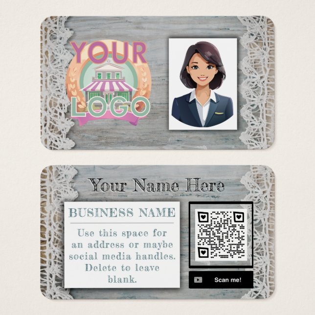 Cartes De Visite Boho Boutique Vente au détail Agriculteurs Vendeur (Devant & derrière)