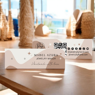 Cartes De Visite Boho chic ton de terre Bijouterie fabricant de log