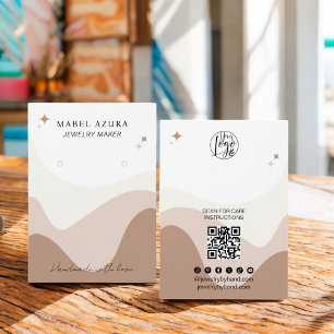 Cartes De Visite Boho chic ton de terre Bijouterie fabricant de log