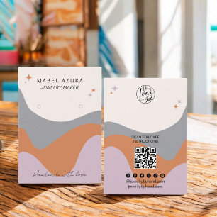 Cartes De Visite Boho lavande gris bijouterie fabricant de bijoux Q