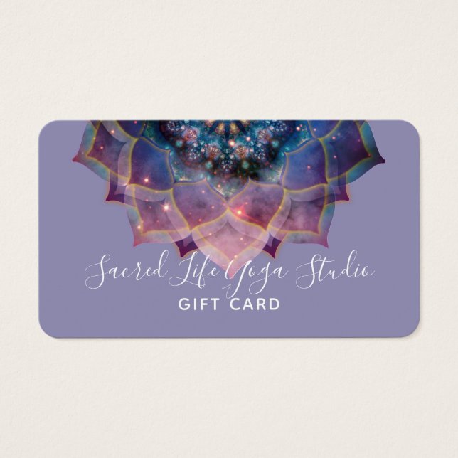 Cartes De Visite Boho Nebula Mandala, Mystical (Devant)