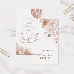 Cartes De Visite Boho roses package insert