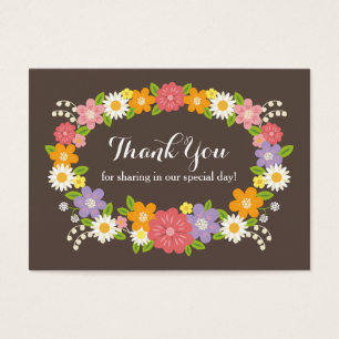 Cartes De Visite Boho Rustic Floral Mariage